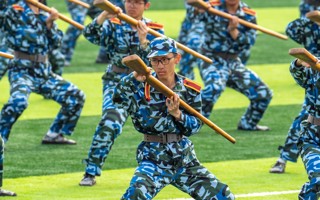 【原声现场】美加墨世界杯官网2022级学生军训——刺杀操表演